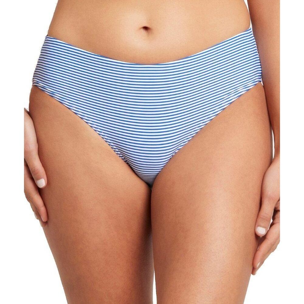 Sea Level Positano Stripe Mid Bikini Brief Azure Size 12